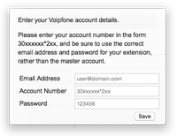 Voipfone Browser Calls Options