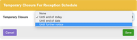 Business Hours Temporary Closure Business Hours Temporary Closure