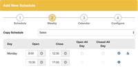 Business Hours Time Periods Business Hours Time Periods