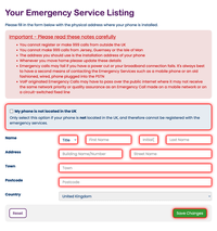 Edit your emergency address Edit your emergency address