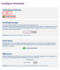 Voicemail and timeout Voicemail and timeout
