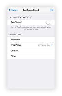 Configure Divert Configure Divert
