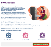 Adding PBX extensions to your package