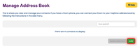 Managing your address book Managing your address book