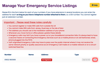Edit your emergency address Edit your emergency address