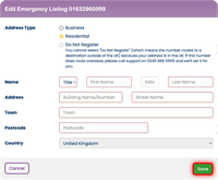 Saving your updated emergency address Saving your updated emergency address