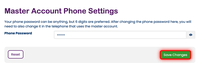 Master account phone settings Master account phone settings