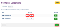 Configuring extension voicemail timeout Configuring extension voicemail timeout
