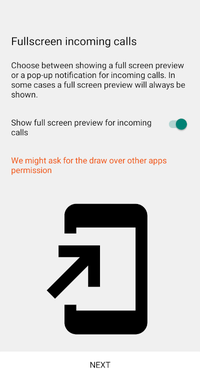 Softphone app fullscreen calls permission request Softphone app fullscreen calls permission request