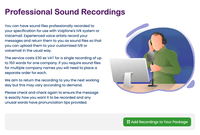 Adding professional sound recordings to your Voipfone package Adding professional sound recordings to your Voipfone package