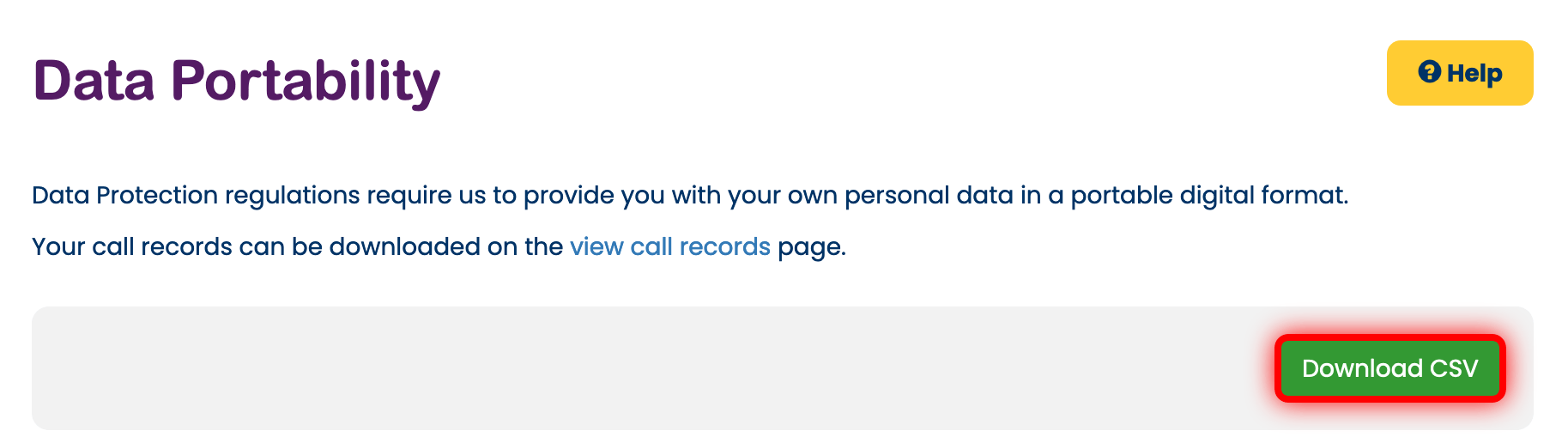 Downloading your data Downloading your data